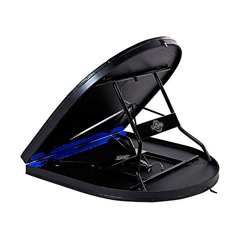 Lancaster 10 Player Blue Felt Casino Style Folding Poker Game Table - Thumbnail 3