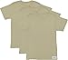 Desert Tan Sand Military T-Shirts 3-Pack - 100% Cotton Army ACU Uniform Under Tee Shirts (Large / 41