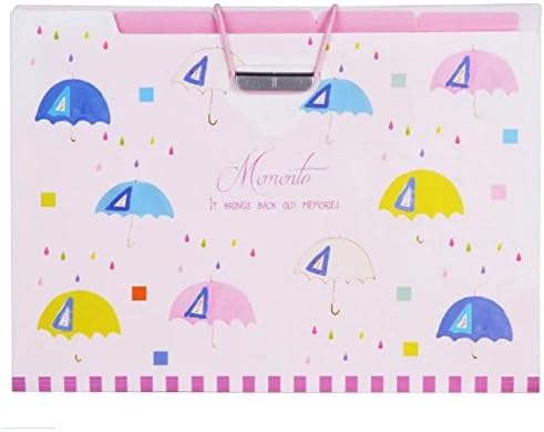 ANTIMAX Cute Document File Folder A4 Paper Size Archival Organizer Expanding Accordion File Folder 5 Pockets Elastic Rope Closure Pink