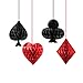 MOWO Honeycomb Ball Casino Party Decoration (Black,red, Pack of 4)
