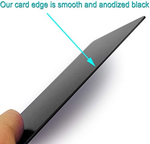 Amazon Com Ebamaz Metal Business Cards Anodized Aluminum Plaque Plate 86x54x0 8mm Black Blank 10pcs Office Products