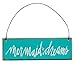 Beach House and Seashore - Mermaid Themed Wooden Sign Ornaments - Set of 3