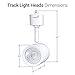 Hyperikon LED Track Lighing Head White, Dimmable, 8.5W, H Type Track Light, 4000K Daylight, Energy Star, 4 Pack