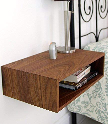 Amazon Com Floating Nightstand In Solid Walnut Handmade