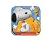 Peanuts Party Supplies for 16 - 16 Peanuts Dessert Plates with Snoopy and Woodstock (7 Inch), 16 Peanuts Napkins (5 Inch) and a Birthday Sticker (Bundle of 3 Different Items), Total 33 pieces