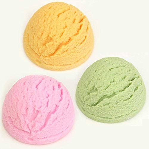 Nice purchase Artificial Ice Cream Scoops Realistic Simulation Imitation Fake Food Desserts Replica Fake Ice Cream Model for Home Shops Staging Decoration Display Props (B)