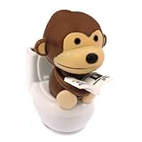 Solar Power Motion Toy - Monkey on Toilet - Brown