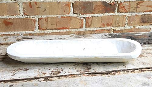White Baguette Dough Bowl, Decorative Bowl, Table Center Piece, Decorative Wood Bowl The New Dawn Bowl
