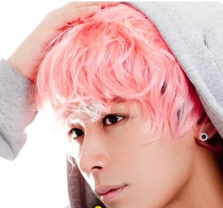 Amazon Com Hq Fashion South Korea Style Light Pink Short Hair Men