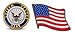 Patriotic U.S. Navy & American Flag Lapel or Hat Pin & Tie Tack Set with Clutch Back by Novel Merk