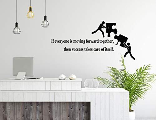 Office Wall Art Decal Teamwork Business Success Idea Work Inspiration Quote Office Decor Motivation Vinyl Sticker Mural tw14