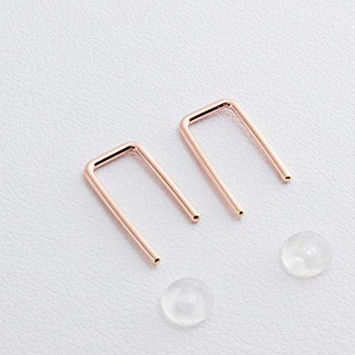 Arc Rose Gold Filled Earrings, Minimalist Arc Line Earrings, Horseshoe Earrings, Arc Earrings, Line Earrings, Wishbone Earrings, RGF-R-D13-18GA-STAPLE