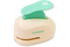 Craftelier - 3/8 Inch Star Hole Punch with Lever Press – Star Hole Puncher for Paper Crafts | Star Punch for Scrapbooking, DI