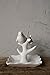 Creative Co-Op White Ceramic Ring Holder with Bird