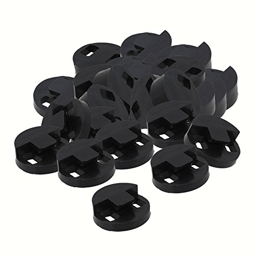 Mxfans 50PCS Rubber Double Holes Round Style Bass Mute for String Double Bass Black - Thumbnail 5