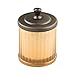 InterDesign Alston Bathroom Vanity Jar – Storage Canister for Cotton Balls, Swabs, Cosmetic Pads, Amber/Bronze