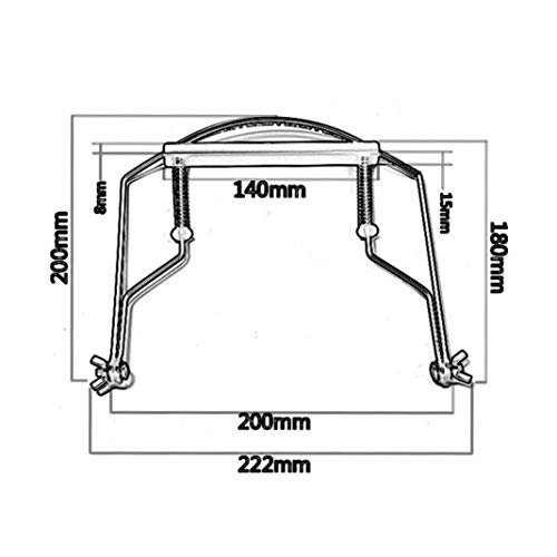 difcuyg5Ozw Portable 10 Holes Harmonica Neck Holder Lightweight Mouth Organ Support Stand Bracket Cradle Adjustable- Silver - Thumbnail 6