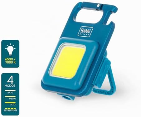 - Luz Led COB Recargable, 4 Modos de Luz, Intensidad Baja-Media-Alta o Intermitente, Base Magnética, Hasta 3 horas de Iluminación