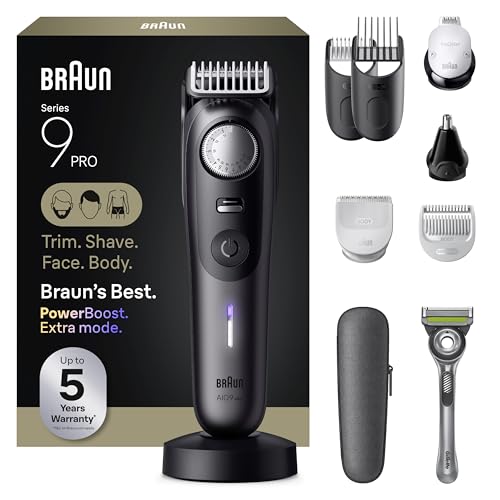 Braun Series 9 PRO All-in-One Beard & Body Grooming Kit for Men, Cordless Trimm…