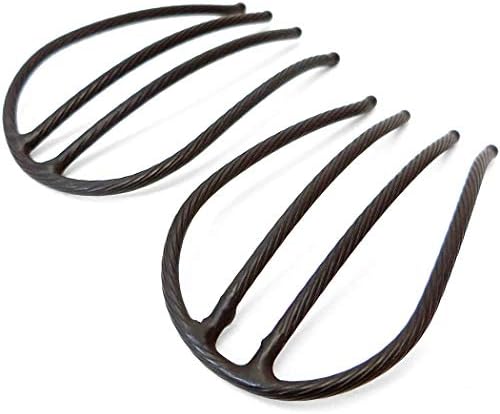 インナーヘアアクセ Eスティックプラスショート 2本セット お団子 簡単 まとめ髪 夜会巻き 髪飾り リトルムーン マジックスタイル マットブラウン