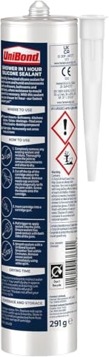 Unibond Speed Seal White Sealant Cartridge 291g - Anti Mould Bathroom Kitchen view 2