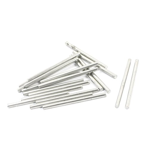 Uxcell a14061800ux0386 20 Piece Replacement Stainless Steel Round Rods Bars 1.6 mmx25 mm for RC Toy Car
