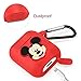 Pocoolo Airpods Case Airpods Accessories Protective Silicone Cover and Skin with Carabiner for Apple Airpods Charging Case (Mickey)
