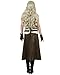 Miccostumes Women's A Song of Ice And Fire Daenerys Targaryen Brown Cosplay Costume