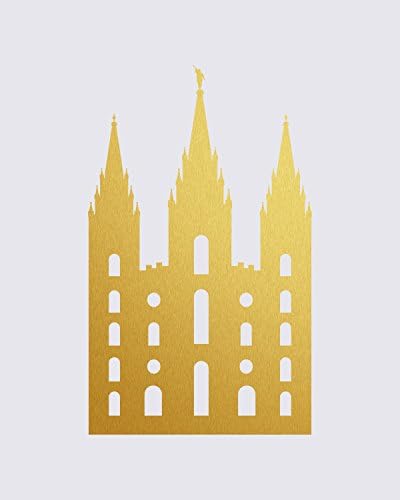 Salt Lake Temple Picture 8x10 Gold Vinyl