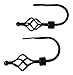 TEJATAN - Curtain Holdbacks for Draperies (Can also be known as - Curtain tiebacks Hook, Curtain tieback Hooks for Curtains, Curtain Pull Backs) (Classic Series II - Set of 2, Black)