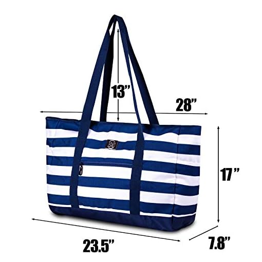 Extra Large Beach Bag With Zipper XXL Beach Tote Bag For Women With Many Pockets Beachfront