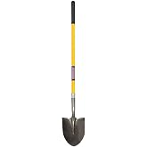 Round Point Shovel, 48 In.Handle, 14 ga., Handle Color: Yellow