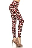 Leggings Depot Women's Seasonal Quality Printed Leggings For Fall/Winter Batch2 (Regular (Size 0-12), Holiday Sheer)