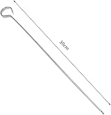 RAM ONLINE Ram 1B09W9YRSNQ2 Kebab Skewers Set of 12 Stainless Steel 30cm view 2