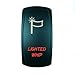 Red Laser Rocker Switch Backlit LIGHTED WHIP 12V Bright Light Powersports [SLR1081BLPFBA]