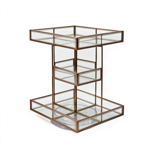 Hersoo 360 Rotating Glass Makeup Organizer