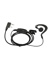 Retevis Auricular de 2 clavijas con micrófono Auricular con oreja de 2 vías para auriculares Auricular compatible con Baofeng BF-888S Kenwood Arcshell Retevis Walkie Talkies (paquete de 10)