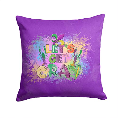Caroline's Treasures WDK4645PW1414 Let's Get Cray Mardi Gras Fabric Decorative…