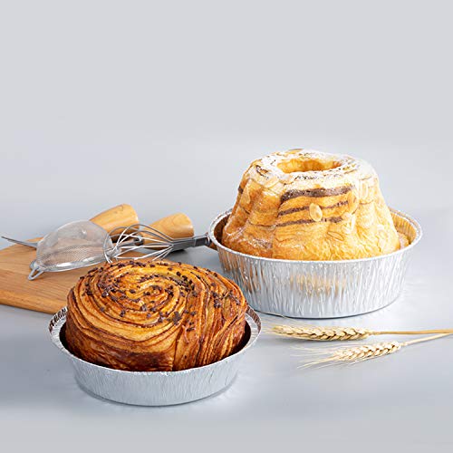 Disposable Bundt Pan, Beasea 7.5 Inch 15 Pack Aluminum Foil Bundt Cake