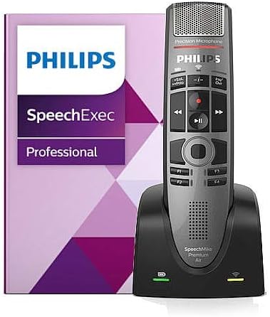 YBS Philips SpeechMike Premium Air Wireless Dictation and Speech Recognition Set - Push Button Design