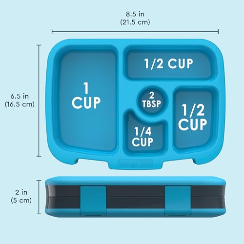 Bentgo Kids Prints Leak-Proof, 5-Compartment Bento-Style Kids Lunch Box - Ideal Portion Sizes for Ages 3 to 7 - BPA-Free, Dishwasher Safe, Food-Safe Materials (Dinosaur)