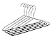 30 Quality Heavy Duty Metal Coat Hangers with Black Rubber Coating for Non Slip Pants (30)