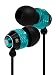 Bastex Universal Earphone/Ear Buds 3.5mm Stereo Headphones in-Ear Tangle Free Cable with Built-in Microphone Earbuds for iPhone iPod iPad Samsung Android Mp3 Mp4 and More-Blue/Black primary