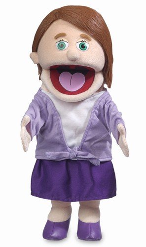 14" Sarah, Peach Mom / Teacher, Hand Puppet