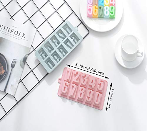 Digital Shaped Chocolate Mold Silicone Digital Mold Trays Chocolate Candy Dessert Ice Cream Mold