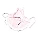 IDS Home Cute Princess White Pink Dot Bow Frill Adjustable Kid Cotton Apron Kitchen Cooking Baking Lovely Funny Apron with Pocket
