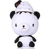 Bibite Exquisite Fun Q Animal Scented Squishy Charm Slow Rising 13cm Simulation Toy , (Bear Snail Tortoise Unicorn Panda) (White&Black)