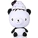Bibite Exquisite Fun Q Animal Scented Squishy Charm Slow Rising 13cm Simulation Toy , (Bear Snail Tortoise Unicorn Panda) (White&Black)