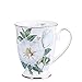 AWHOME Royal Fine Bone China Coffee Mug Assorted colors Tea Cup 11 oz (1, white)