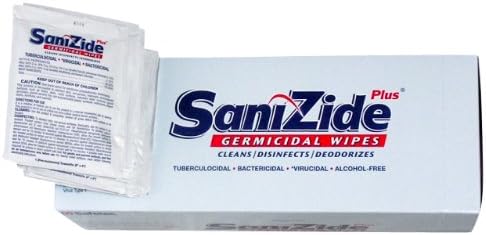 SaniZide Plus Pre-Moistened Wrapped Towelettes 50 Per Box by Safetec of America - MS89222